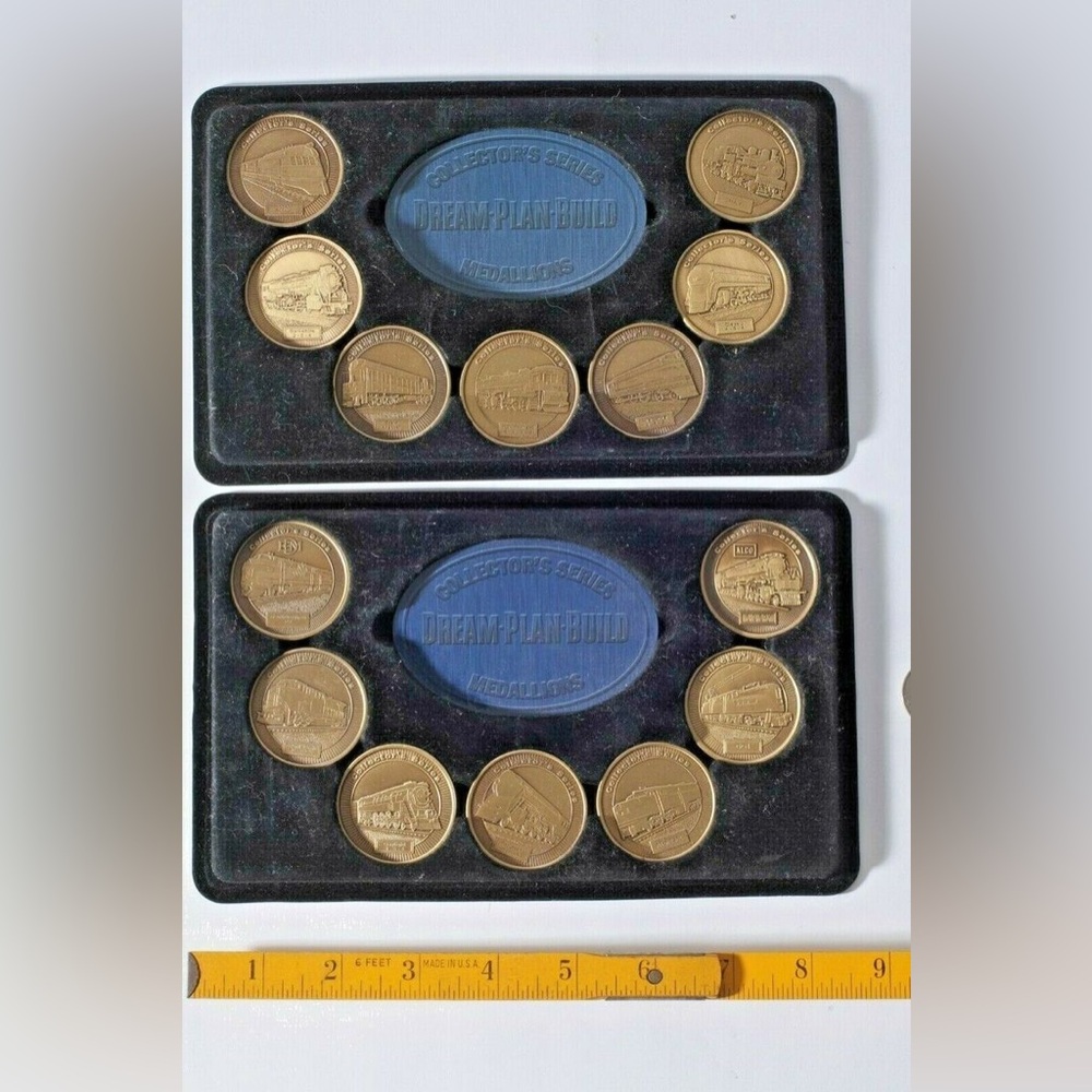 RARE Train Master Railroad Locomotive Series Bronze Medallion Collection